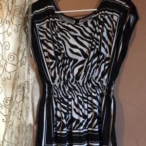 Zebra stripped dress top but also casual